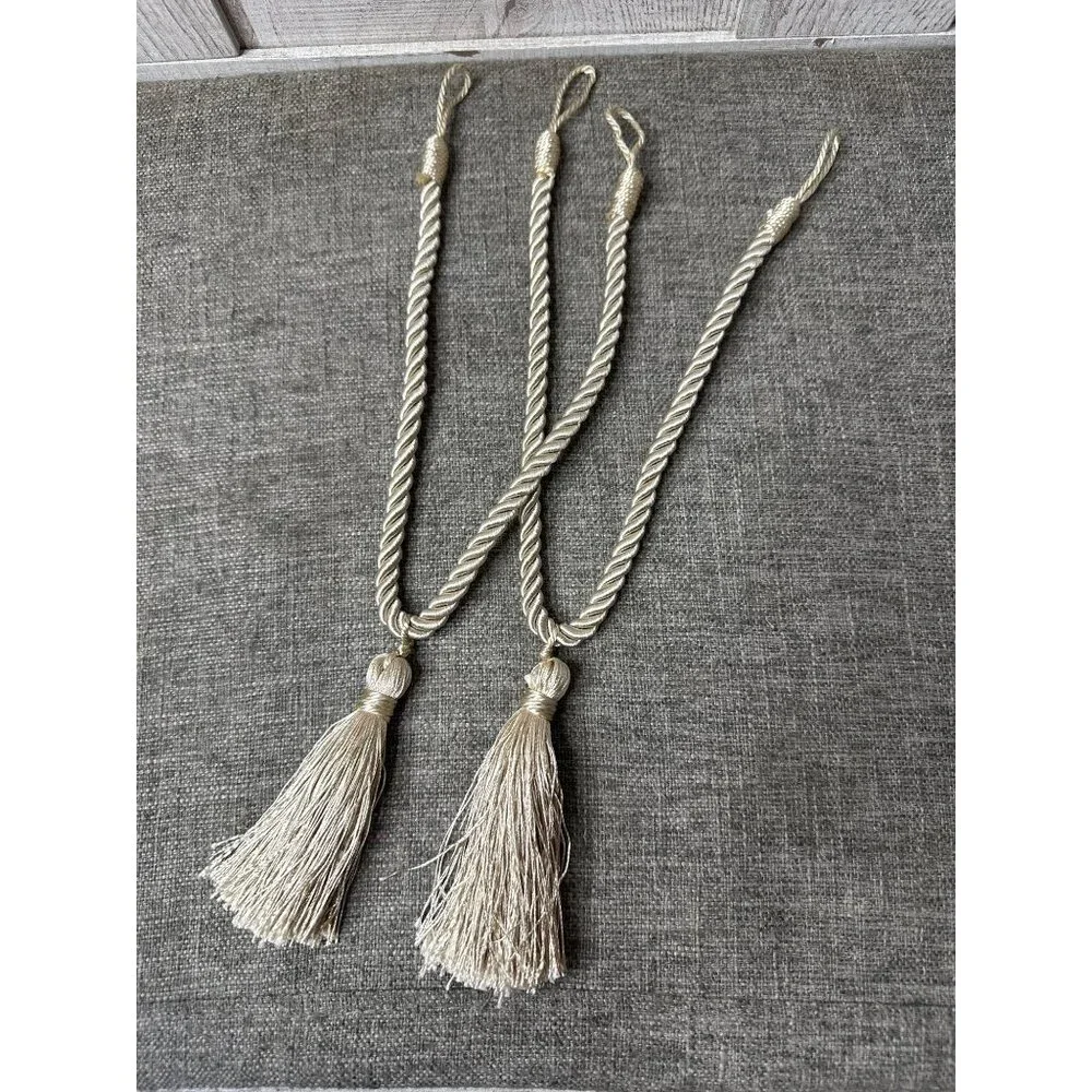 Beige Decorative Tassel Tiebacks For Curtains 14